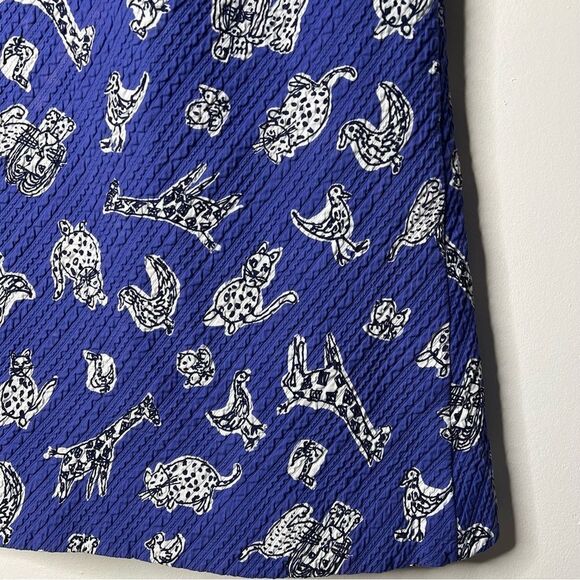 Bob Mackie Animal Print Sketch Wearable Art Blue and Black Dress - Picture 11 of 16